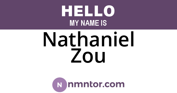 Nathaniel Zou