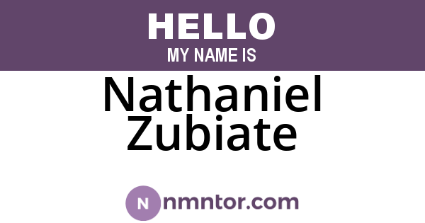 Nathaniel Zubiate