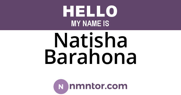 Natisha Barahona