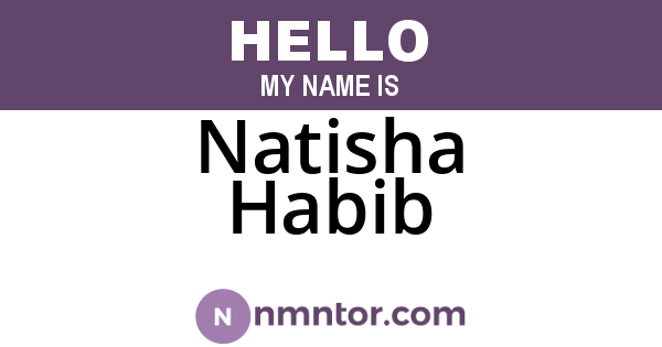 Natisha Habib