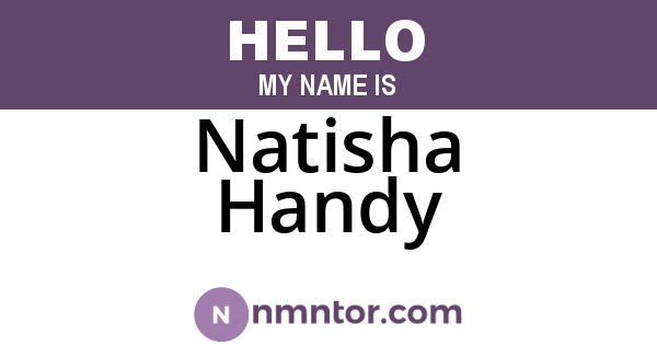 Natisha Handy