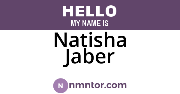 Natisha Jaber
