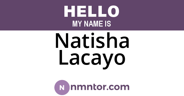 Natisha Lacayo