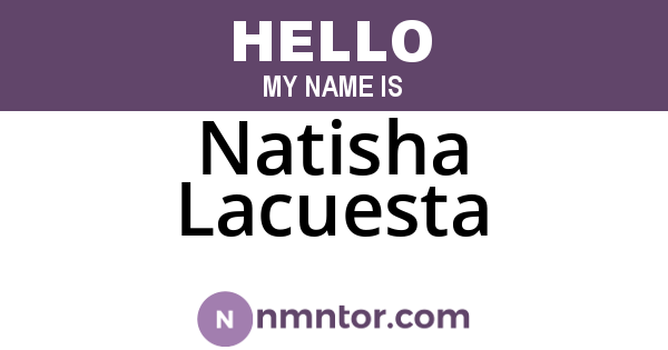 Natisha Lacuesta