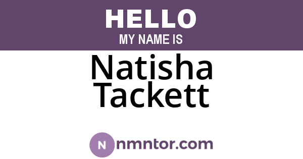 Natisha Tackett