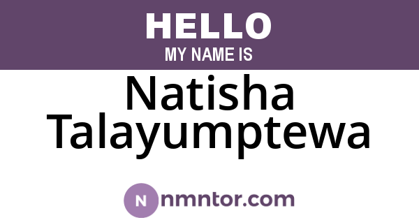 Natisha Talayumptewa