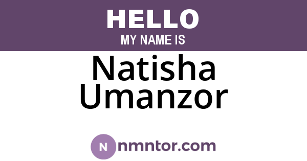 Natisha Umanzor