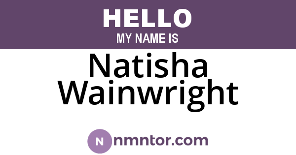 Natisha Wainwright