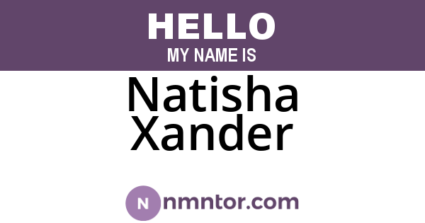 Natisha Xander