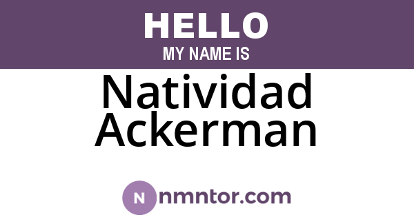Natividad Ackerman