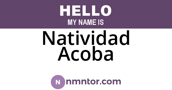 Natividad Acoba