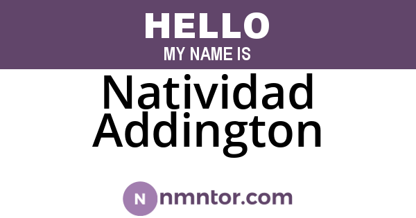 Natividad Addington