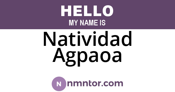 Natividad Agpaoa