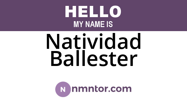 Natividad Ballester