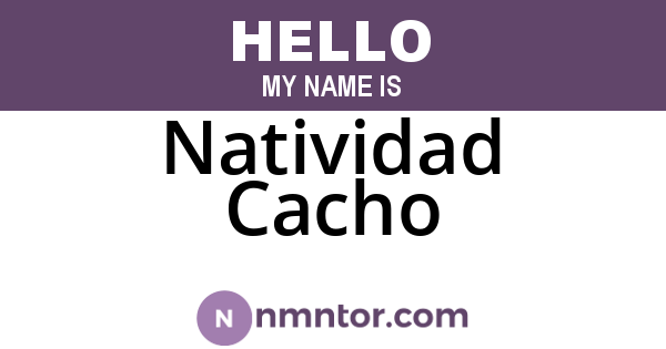 Natividad Cacho