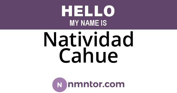 Natividad Cahue
