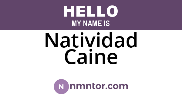 Natividad Caine