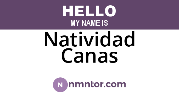 Natividad Canas