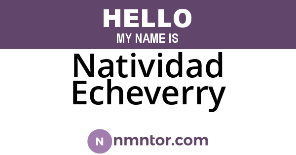 Natividad Echeverry