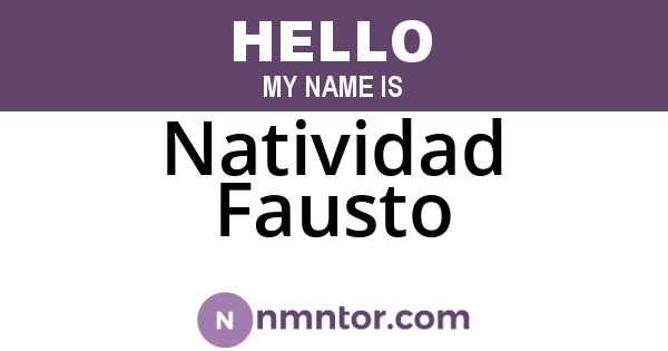 Natividad Fausto
