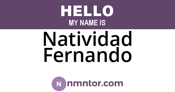 Natividad Fernando