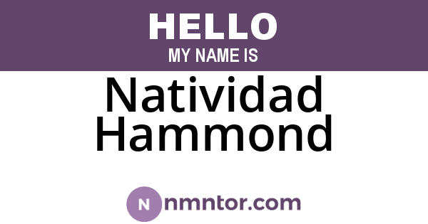Natividad Hammond