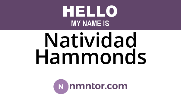 Natividad Hammonds
