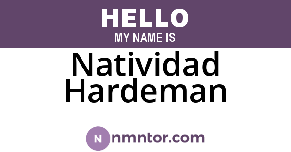Natividad Hardeman
