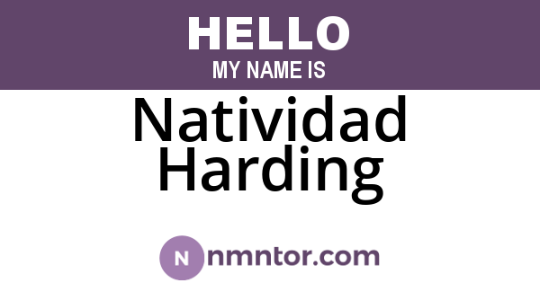 Natividad Harding