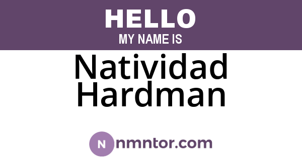 Natividad Hardman