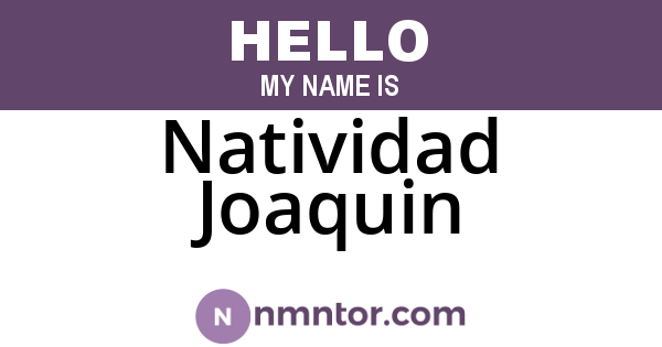 Natividad Joaquin