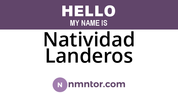 Natividad Landeros