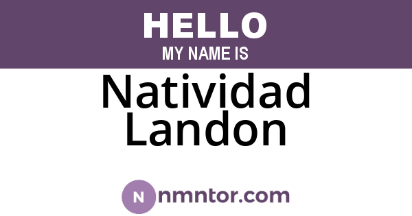 Natividad Landon