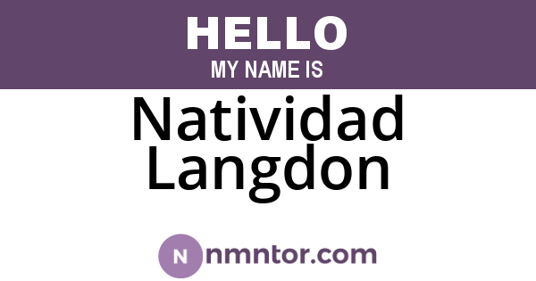 Natividad Langdon