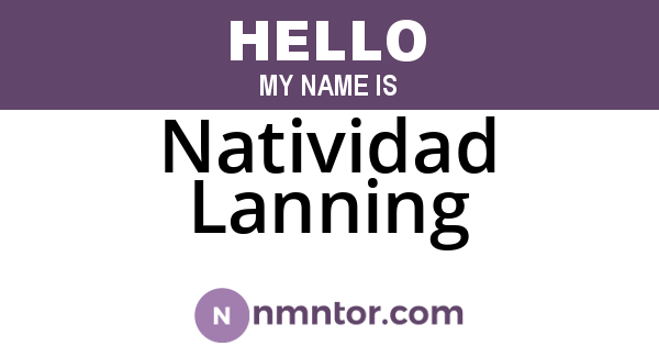 Natividad Lanning