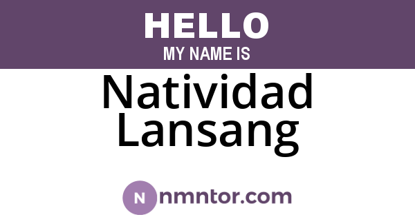 Natividad Lansang