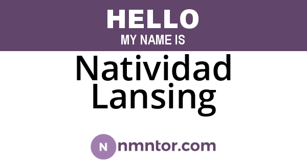 Natividad Lansing