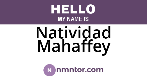 Natividad Mahaffey