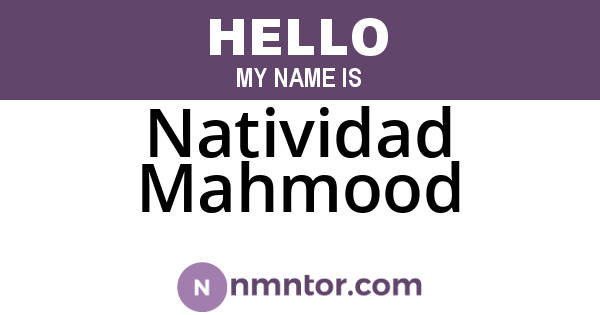 Natividad Mahmood