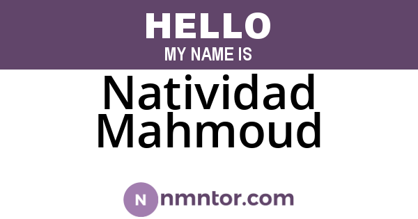 Natividad Mahmoud