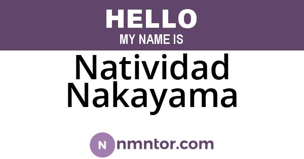 Natividad Nakayama