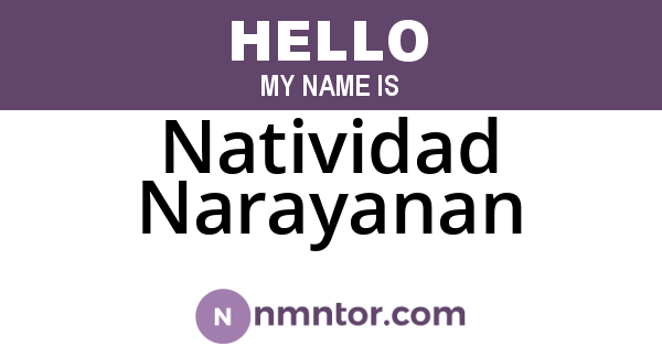 Natividad Narayanan
