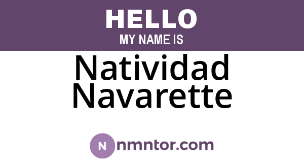 Natividad Navarette