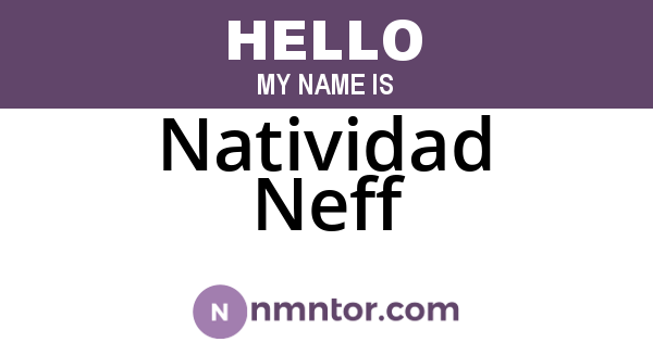Natividad Neff
