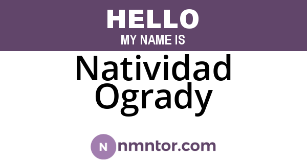 Natividad Ogrady