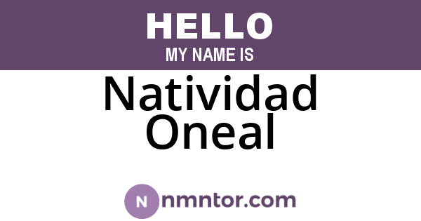 Natividad Oneal