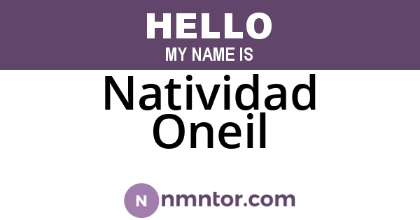 Natividad Oneil