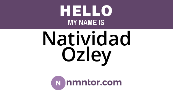 Natividad Ozley
