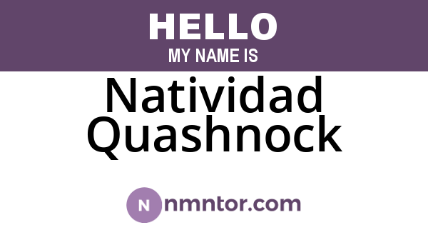Natividad Quashnock