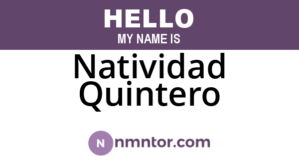 Natividad Quintero